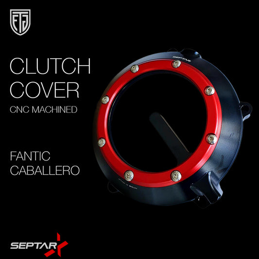 Carter Frizione Trasparente in Alluminio CNC per Fantic Caballero – Upgrade Esclusivo