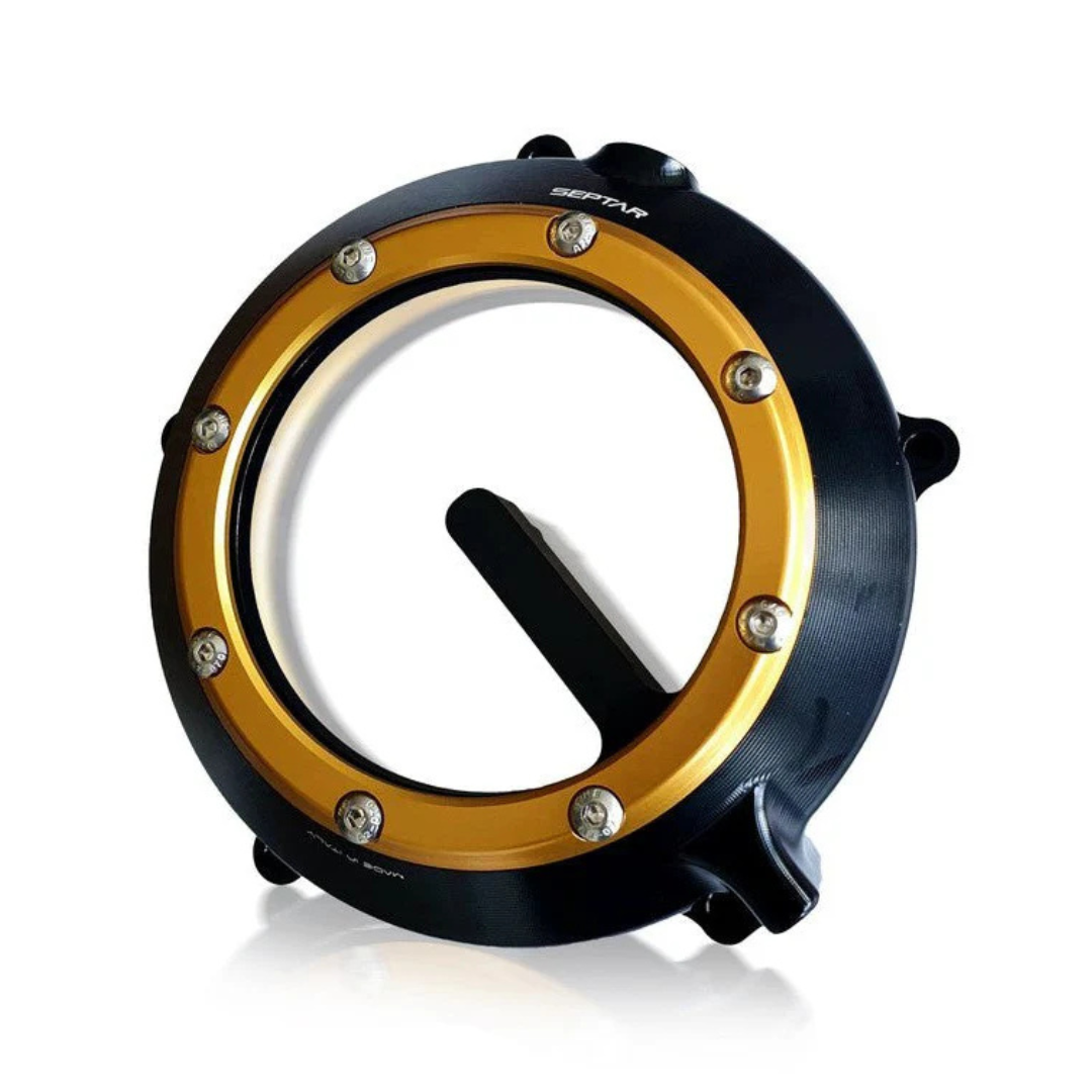 Carter Frizione Trasparente in Alluminio CNC per Fantic Caballero – Upgrade Esclusivo