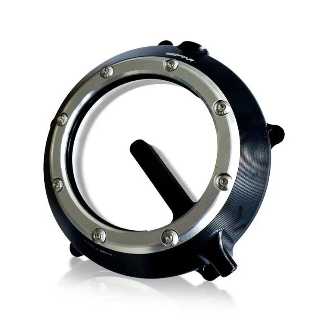Carter Frizione Trasparente in Alluminio CNC per Fantic Caballero – Upgrade Esclusivo