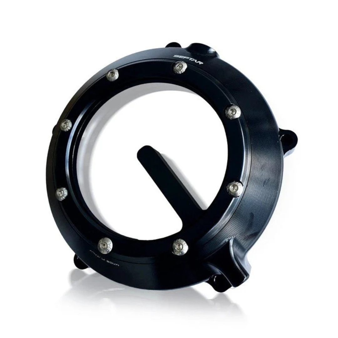 Carter Frizione Trasparente in Alluminio CNC per Fantic Caballero – Upgrade Esclusivo