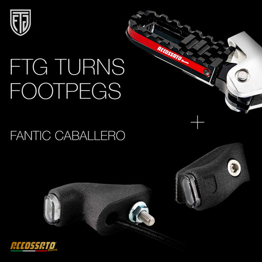 Complete Kit F/R approved lights + Accossato footrests - Fantic Caballero